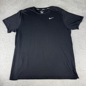 Nike Dri-Fit Cool Tailwind Mens Short-sleeve Running Top 628509 Size Xl Black‎